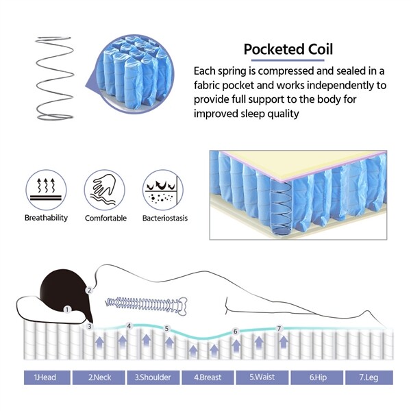 Double Single Mattress Memory Foam Double Mattress Pocket Sprung Single