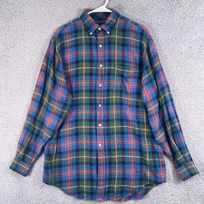 Daniel Cremieux Men's Medium M Plaid Button Down Shirt Classic Fit Preppy Office