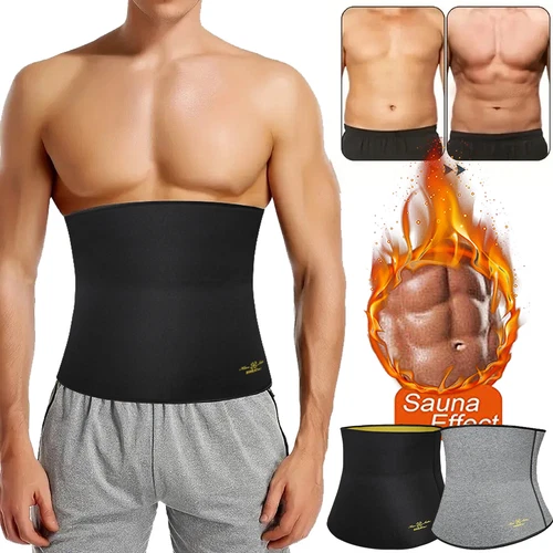 Herren Sauna Taillenformer Neopren Schweiß Bauchweggürtel Taillengürtel Mieder - Bild 1 von 18