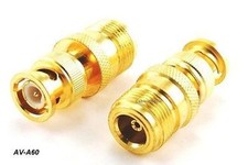 BNC Male Plug to "N" Female Jack Adapter, AV-A60