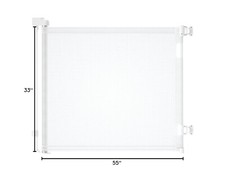 Dearlomum Retractable Baby/Pets/Safety Gate-33" Tall up to 55" Wide, Brand New