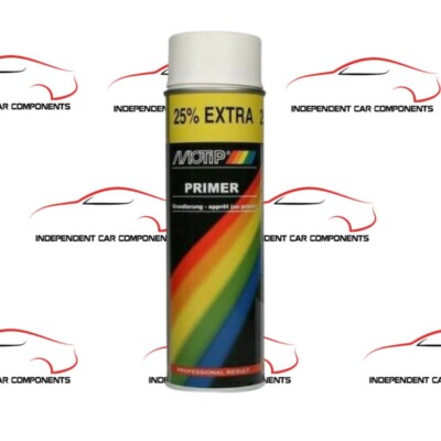 Motip White Primer aerosol spray paint 500ml - Professional Quality (M04056)