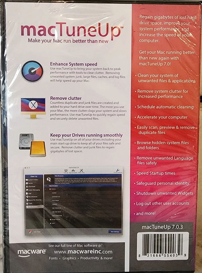 Macware MacTuneUp 7.0.3 - Make Your Mac Run Better Than New NIB - Image 2 of 2