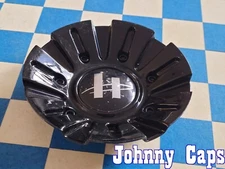 HELO Wheels # HE845L156 . Custom GLOSS BLACK Wheel Center Cap  [64]  (QTY. 1)