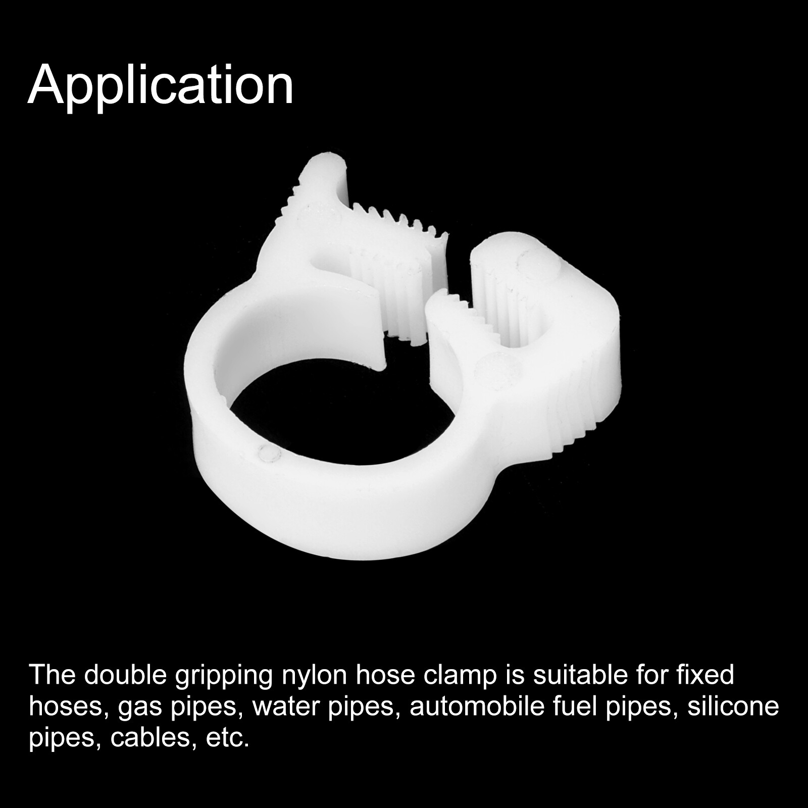 Double Gripping Nylon Hose Clamps, 8pcs 11.412.4mm Double Snap Grip