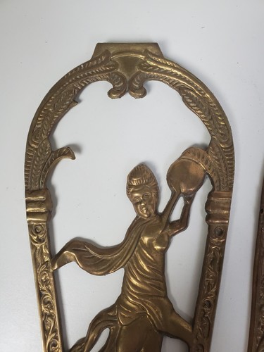Vintage Brass Fireplace Screen Peacock Fan Parts For Projects Or Restoration - Picture 5 of 6