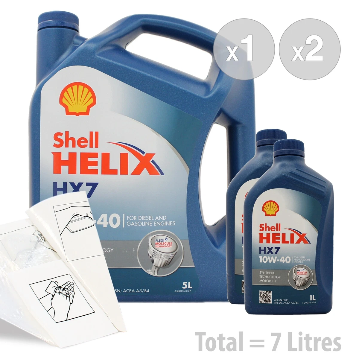 Shell Helix HX7 10W-40 Diesel Engine Oil, Packaging Size: