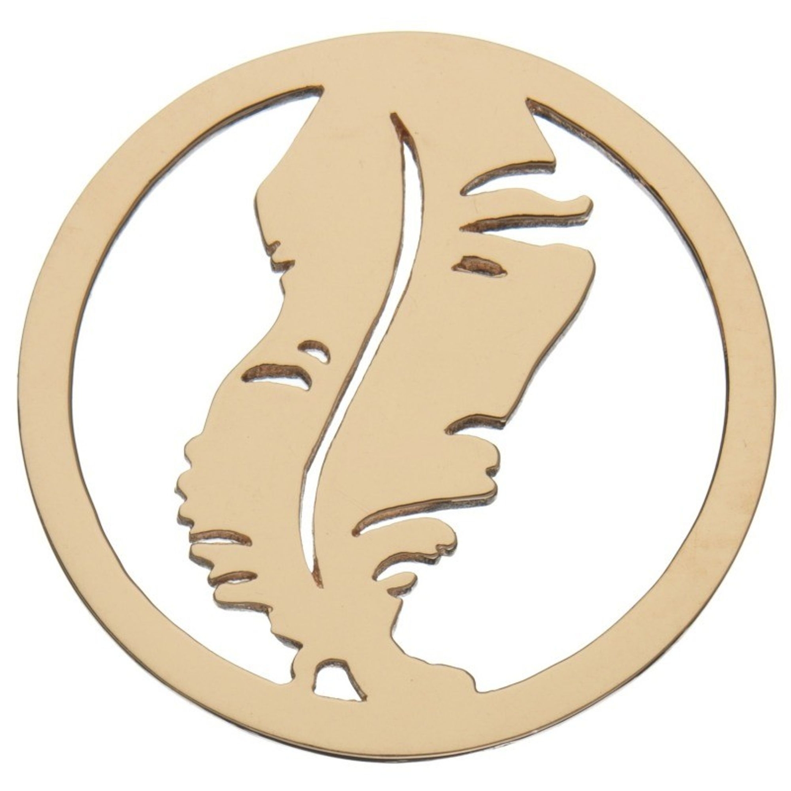 МАРГАРИТКА HC1011 Damen Münze Platte Feder Feather Halo Стерлингово-серебряная роза 925 пробы