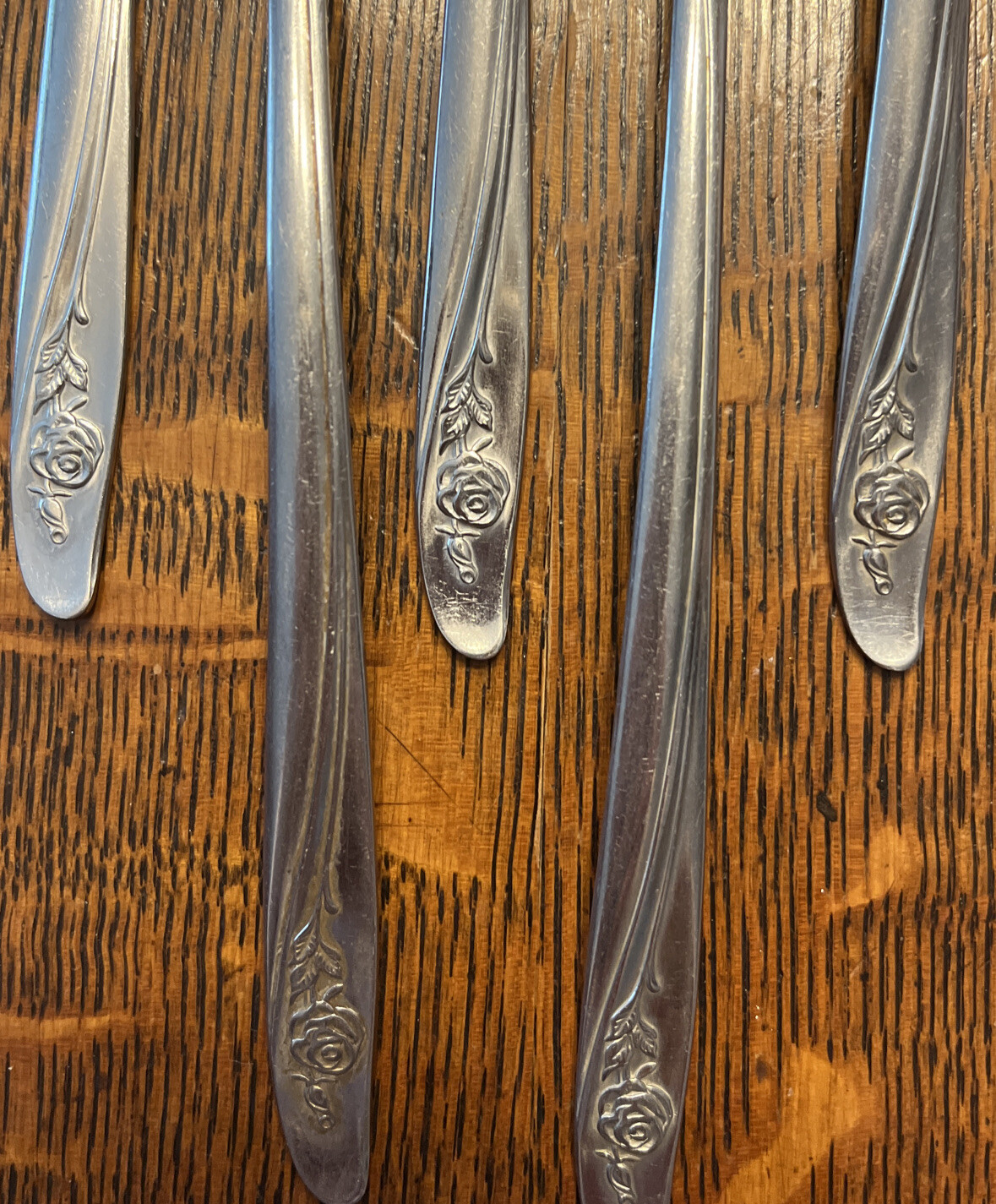 5 Oneida Custom Stainless Flatware ROSEANNE Iced Tea Spoons eBay