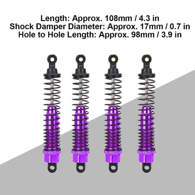 4Pcs Front Rear Shock Absorber Damper 108004 For 1/10 HSP RC Crawler Car Truck 4Pcs Front Rear Shock Absorber Damper 108004 For 1/10 HSP RC Crawler Car Truck
