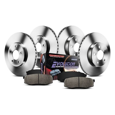 For Jaguar S-Type 03-04 Brake Kit 1-Click Autospecialty Replacement Plain Front