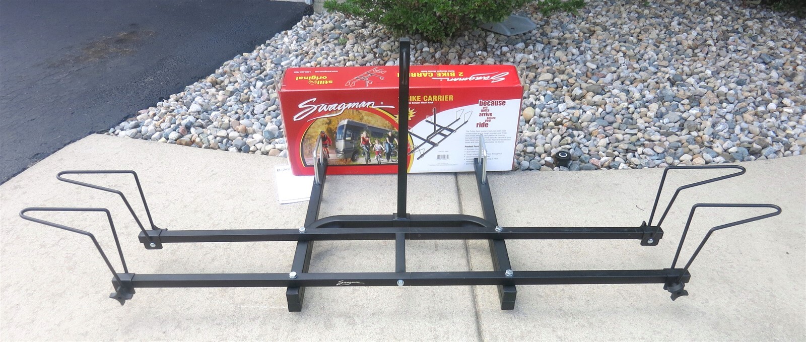 SWAGMAN TURBO RV BUMPER MOUNT 2 BIKE  RACK W/ BOX #64661