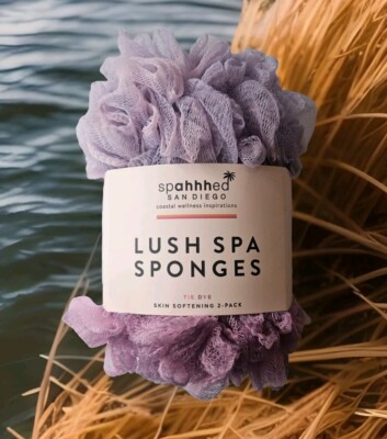 Bath Sponges Pair Of 2  Exfoliating Loofas, Luxurious Spa Sponges Skin Softening