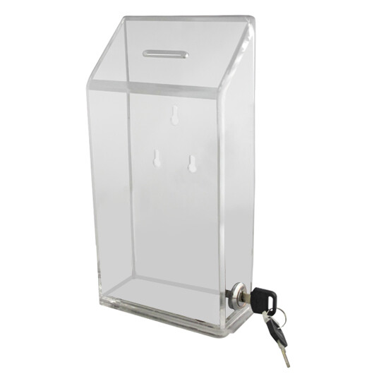 My Charity Boxes  Acrylic Donation Box Suggestion Box Collection Box with lock