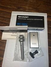 Sharp Mc-78dv Vintage Moving Coil Microphone W/manual Missing Cables.
