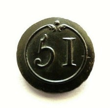 Knopf Frankreich Napoleon I Regimentsknopf 51 Milit&auml;r Uniformknopf Bronze 16,8mm