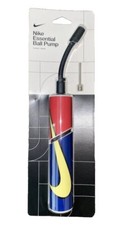 NEW  Nike Essential Ball Pump Yellow Swish Logo Red Blue NIP 