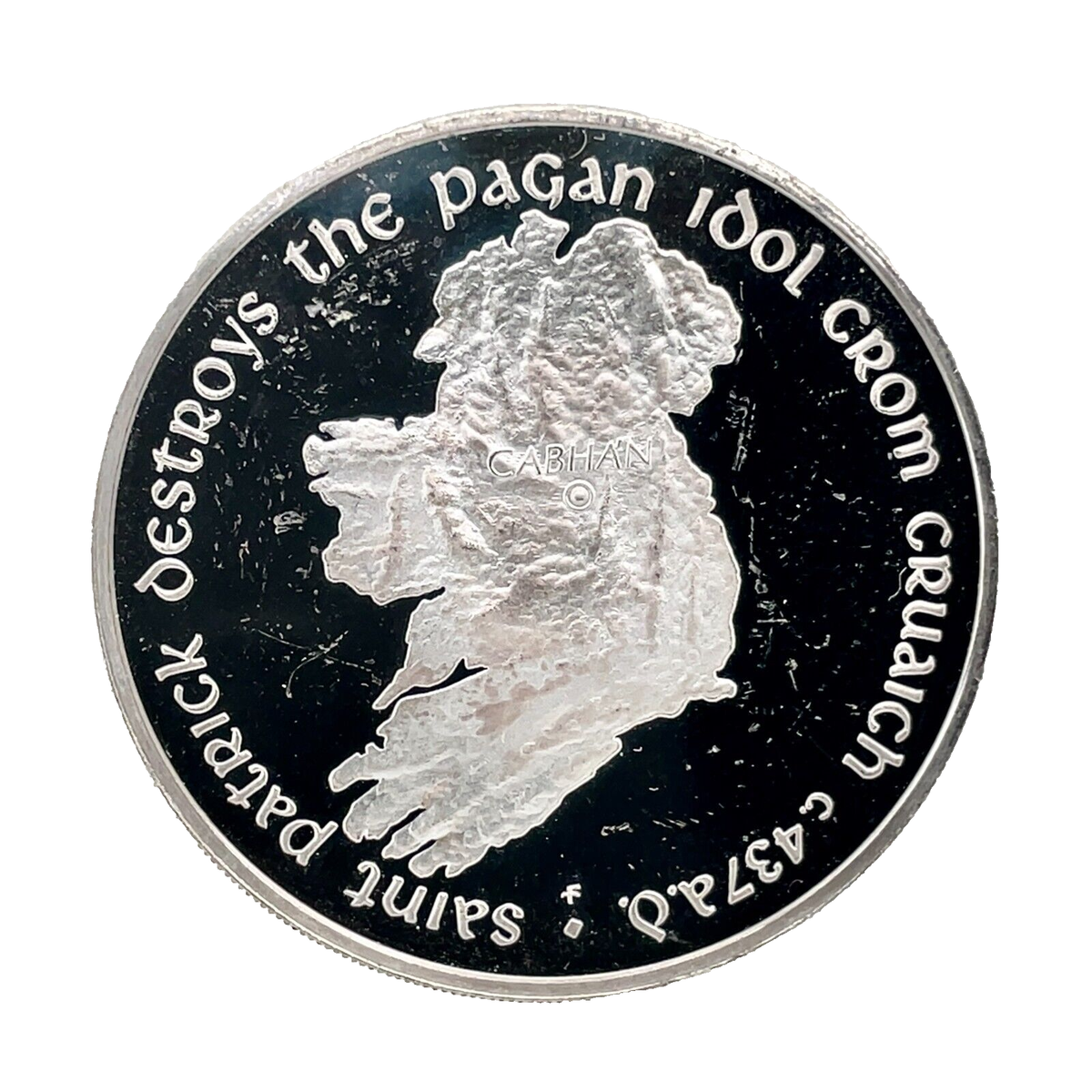 1974 Franklin Mint St. Patrick Destroys the Pagan Idol .999 Silver