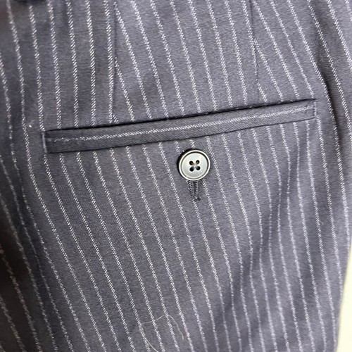 Bar III Mens $85 Wool Blend Slim Fit Suit Pants Navy Pinstripe 30X32 - Picture 7 of 10