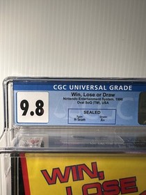 Win, Lose, or Draw NES CGC 9.8 New/Sealed A+ H-Seam
