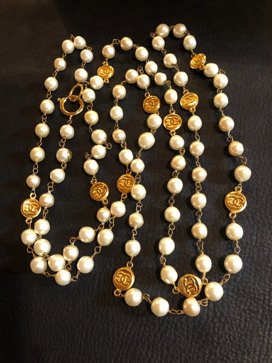 Chanel - Repurposed Chanel Necklace - White Coco Lock on Designer Wardrobe