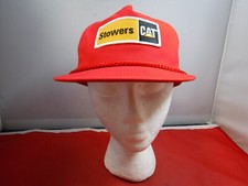 NOS NWOT Vintage Stowers Cat Caterpillar Snap Back Baseball Trucker Hat