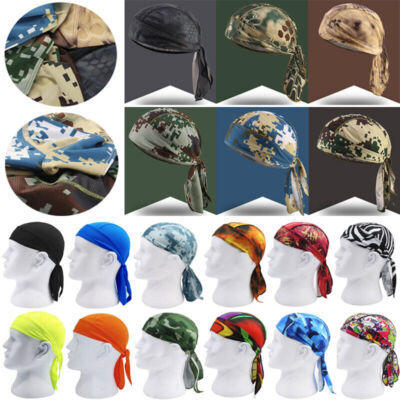 Bandana Hats Headwrap Kopftuch Piratentuch Biker Caps Durag Doo Rag Skull Cap Z