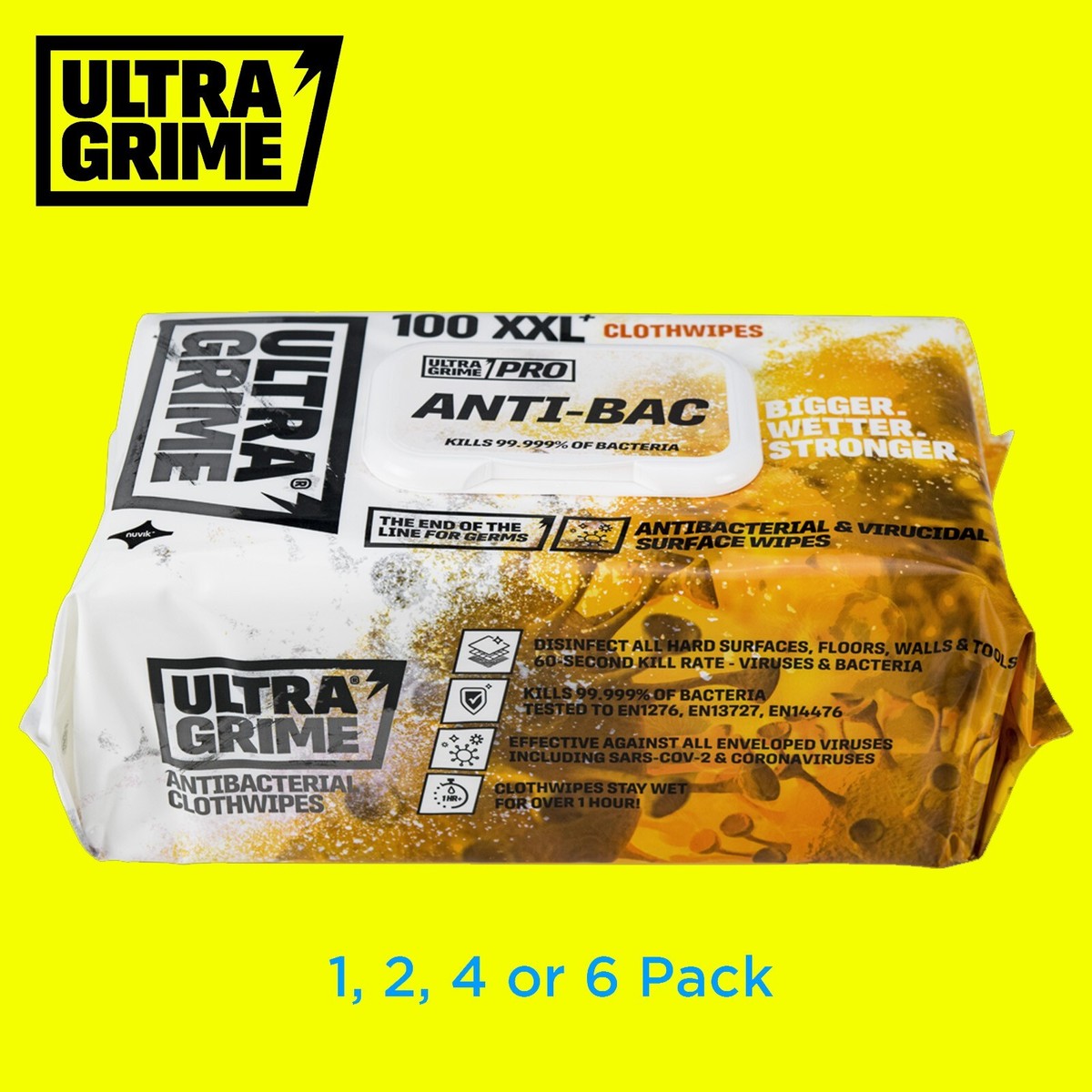 UltraGrime Pro XXL Industrial Cleaning Wipes (100pk) - Dust Arrest - View #3