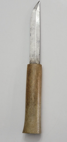 Old Finnish Lapland Sami Fixed Blade Puukko Knife bone handle / sheath E373 - Picture 11 of 18