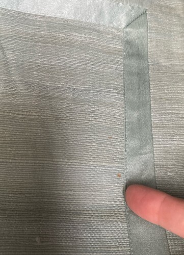 Crate And Barrel Set Of 4 Valencia Silk Cotton Placemats In Mineral Blue *READ - Picture 4 of 6
