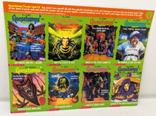 Vintage 1996 RL Stine Goosebumps Puzzle Card Uncut Sheet #2 Scholastic