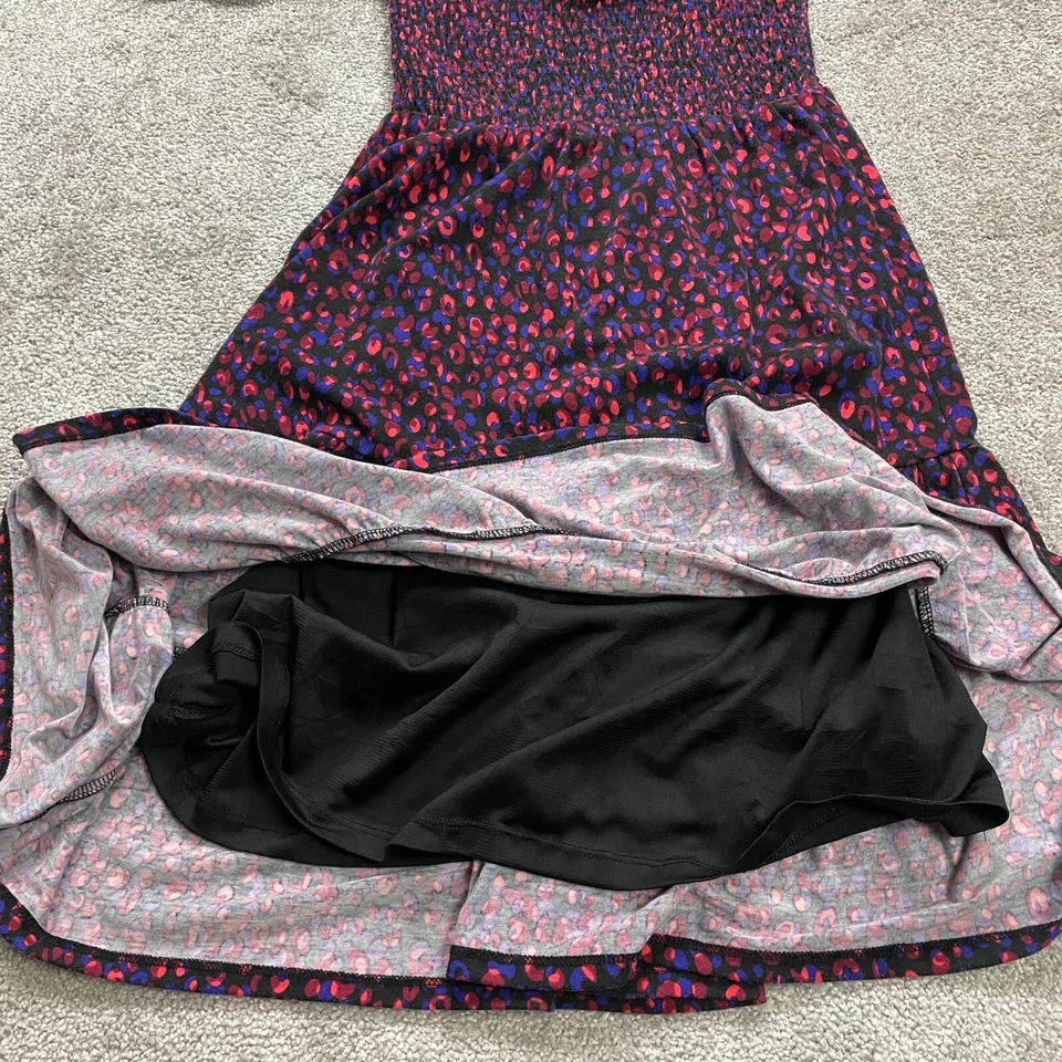 Vestido Aqua By Bloomingdales Midi Niñas Grande Multicolor Floral Calzoncillo Manga Larga Foto 3 de 4