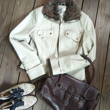 Spiegel Leather Faux Fur Trimmed Jacket 6