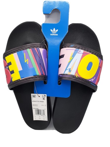 adidas Originals Adilette Pride Mens Slides Slip Ons Love Unites GX6389 NWT | eBay