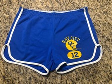 Vintage Bay City TX Champion Shorts Football 12 track pe Medium M 32-34 T17