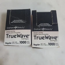 (2) Graham Beauty Salon Truewave Regular  End Paper2.25" x 3.25" Paper 1000 Pcs 