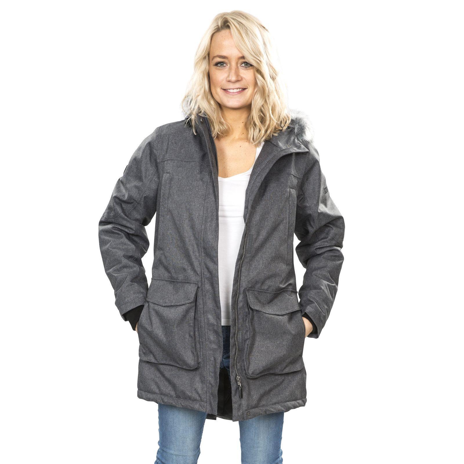 Womens Trespass Thundery Waterproof Parka Jacket Long Hooded Coat eBay