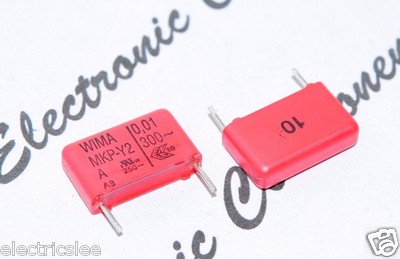 10pcs - WIMA MKP-Y2 0.01uF (0,01µF 10nF) 300Vac 10% pitch:15mm RFI Capacitor