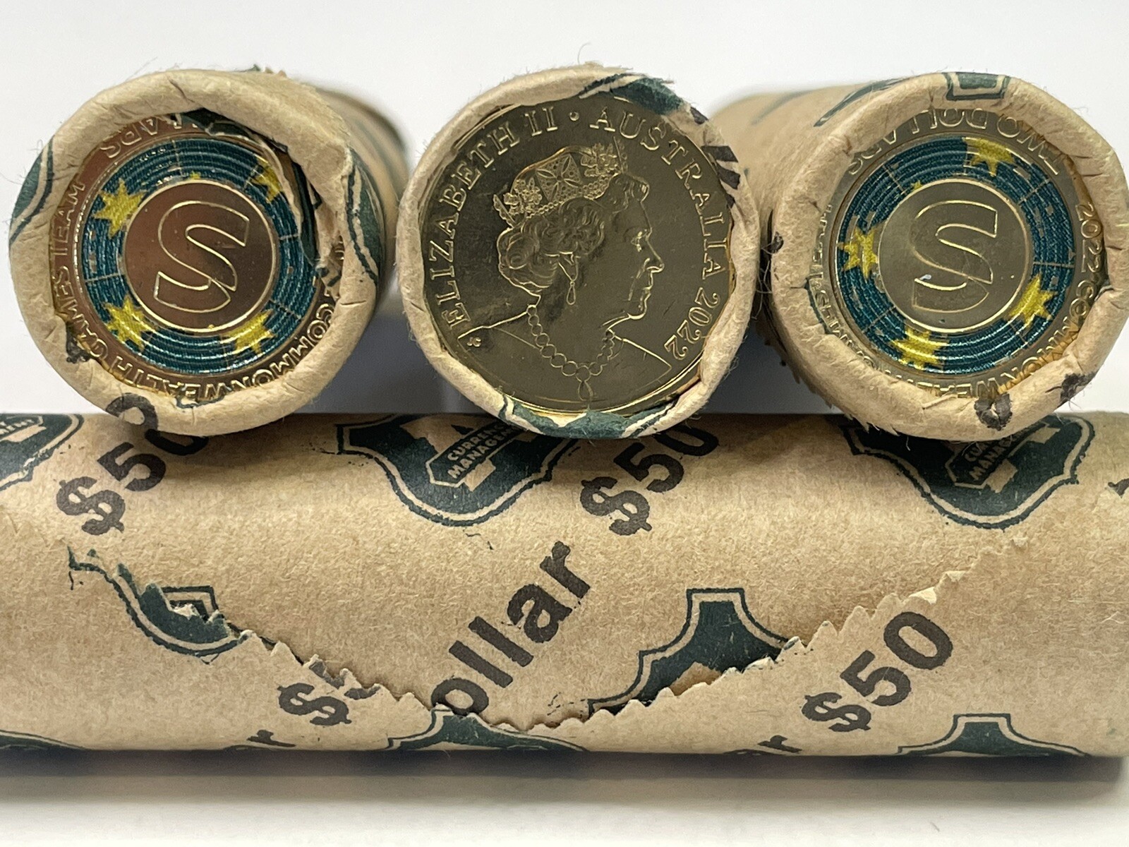 2022-australia-2-commonwealth-games-coin-letter-s-x-25-pcs-in-roll