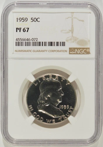 1959 Franklin Proof Silver Half Dollar 50c NGC PF67 4556646-072