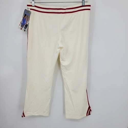 NWT Vintage Champion White and Red Striped Preppy Sporty Cotton Track Pants XL - Picture 2 of 13