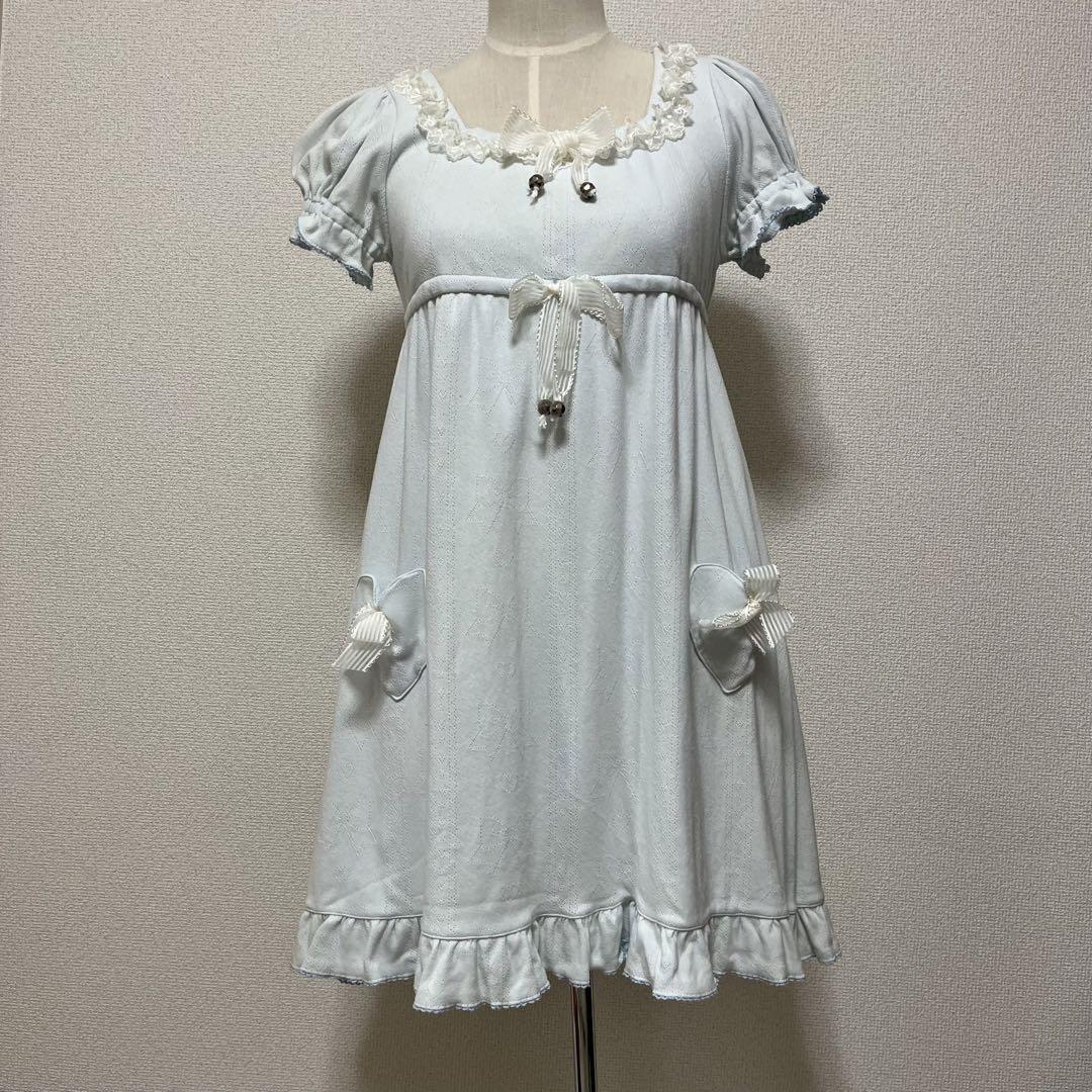 BABY THE STARS SHINE BRIGHT One Piece Light Blue Ribbon Lace  