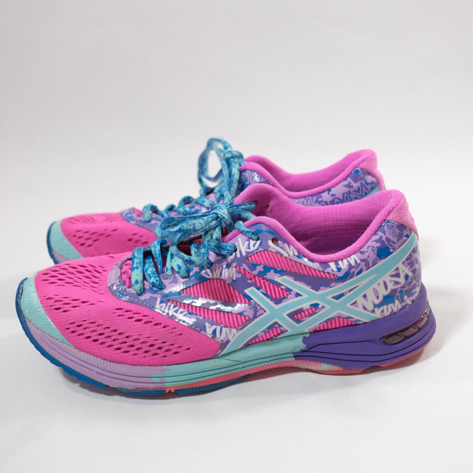 Asics Women's Gel Noosa Tri 10 T580N Pink Purple Running Shoes Size