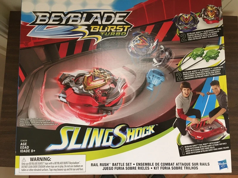 slingshock beyblade burst turbo rail rush battle set