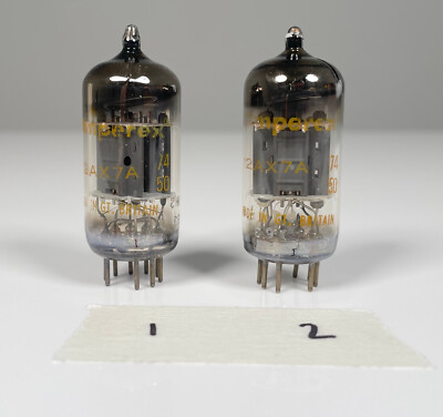 Amperex 12AX7A Tube | Vacuum Tube | Set of 2 | Pair | Vintage Rare