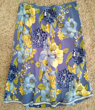 Vintage Skirt Floral Skirt Old Navy Skirt Summer 2004 Blue Yellow Green S M