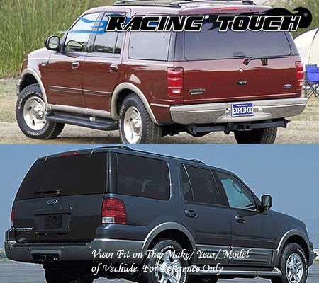Para Ford Expedition 97-17 gris oscuro ventana en canal visera protector solar 4 piezas - Imagen 7 de 7