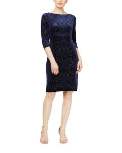 sapphire blue sheath dress