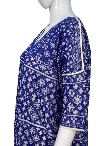 Isabel Marant Etoile Femmes beverly Brodé Bleu Blanc Robe Tunique XL 42 - Photo 12 sur 20