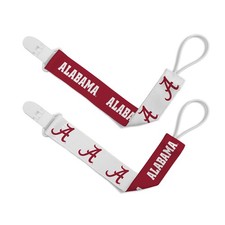 BabyFanatic - Alabama Crimson Tide - NCAA Pacifier Clip 2-Pack